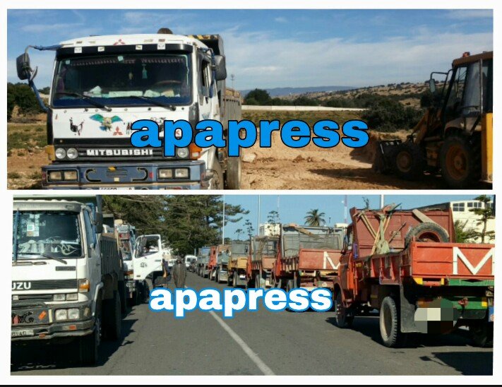 نقابة مهنيي النقل الطرقي تنظم وقفة احتجاجية أمام القيادة الجهوية للدرك الملكي بالصويرة