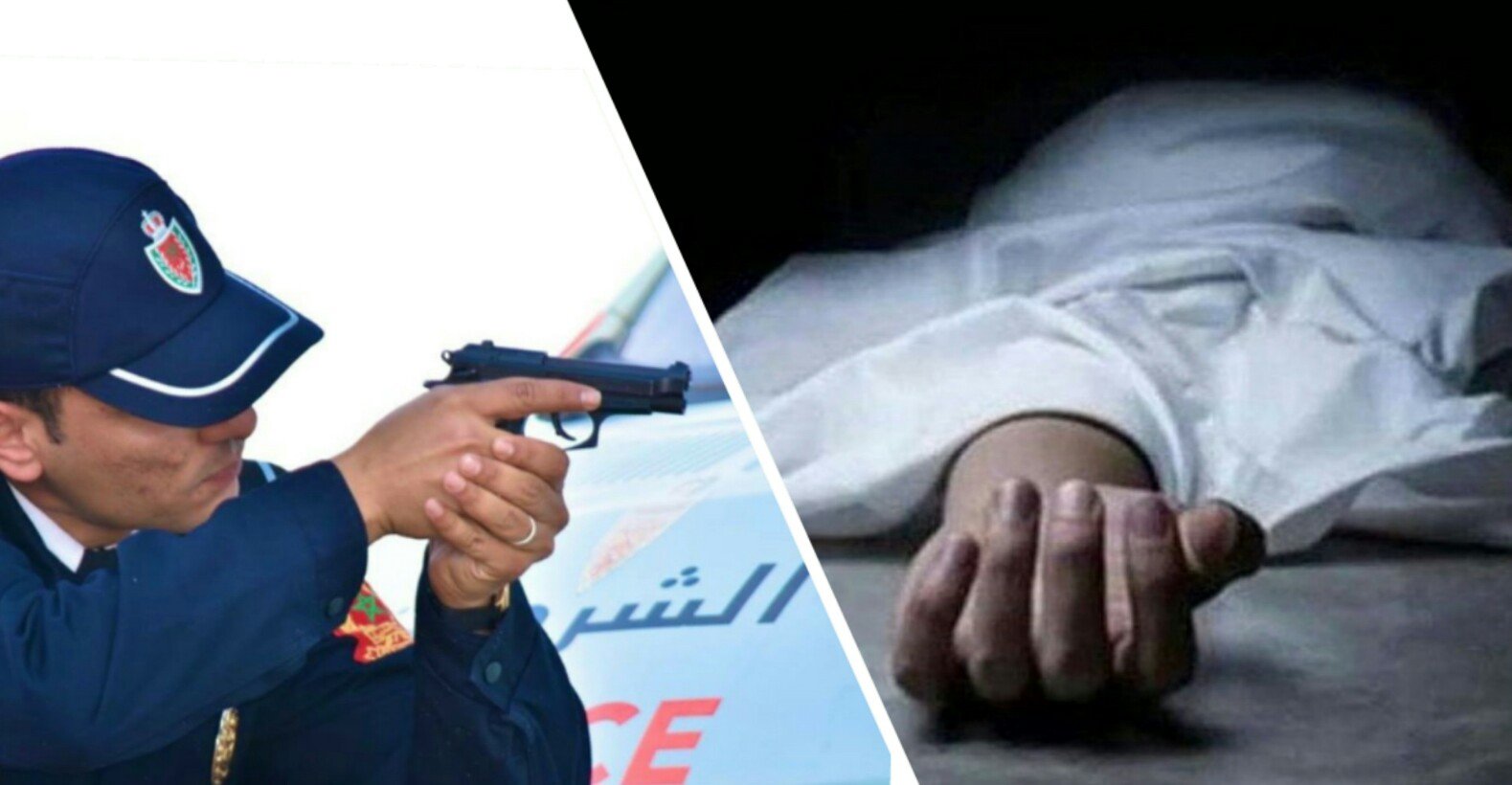 رصاص الامن بتمارة ينهي حياة مشتبه فيه عرض حياة المواطنين و الشرطة للخطر