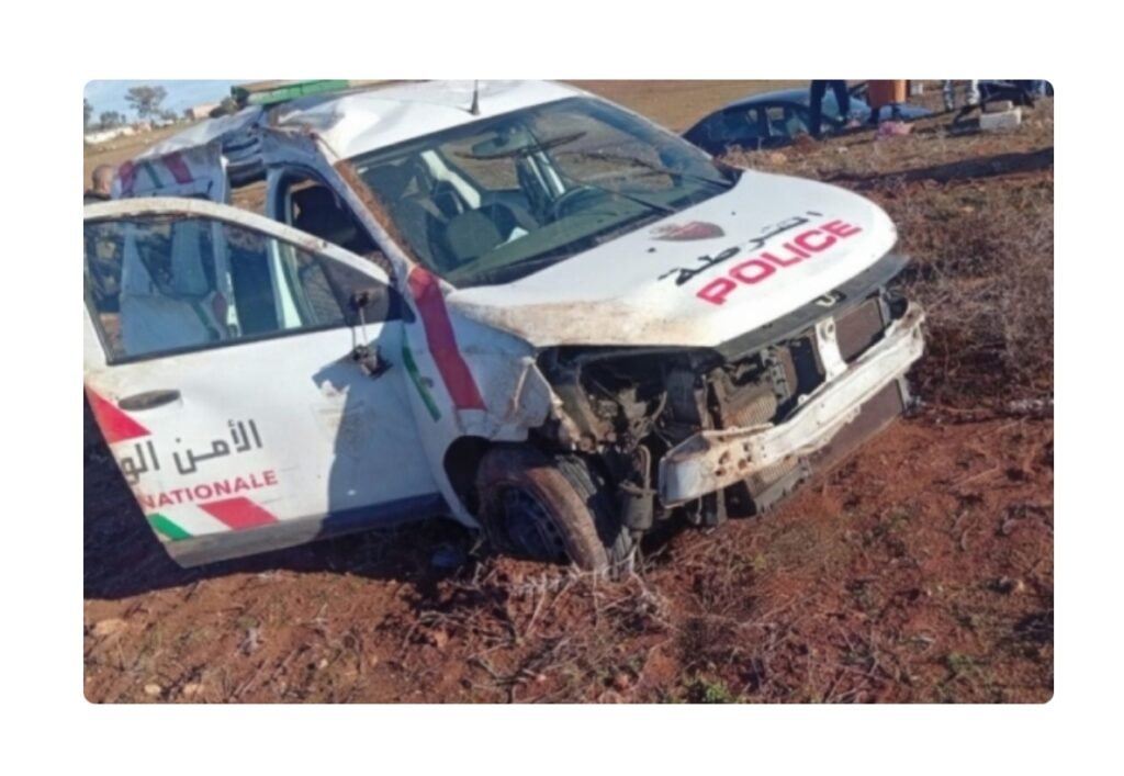 اصابة عنصرين من رجال الأمن في إنقلاب سيارة المصلحة بإقليم برشيد