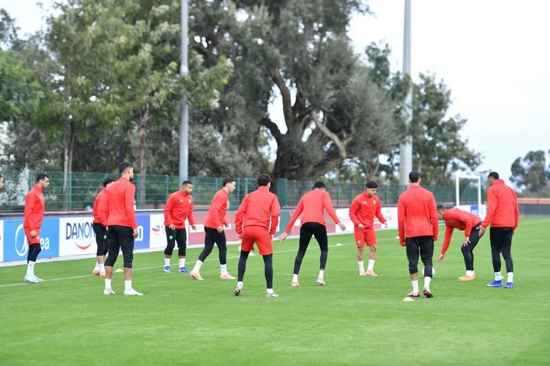 الأسود يواصلون استعدادهم لمواجهة تنزانيا في دور ثمن الكان