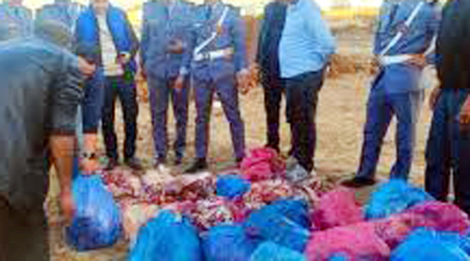 درك الفقيه بن صالح يحجز كمية مهمة من اللحوم الفاسدة