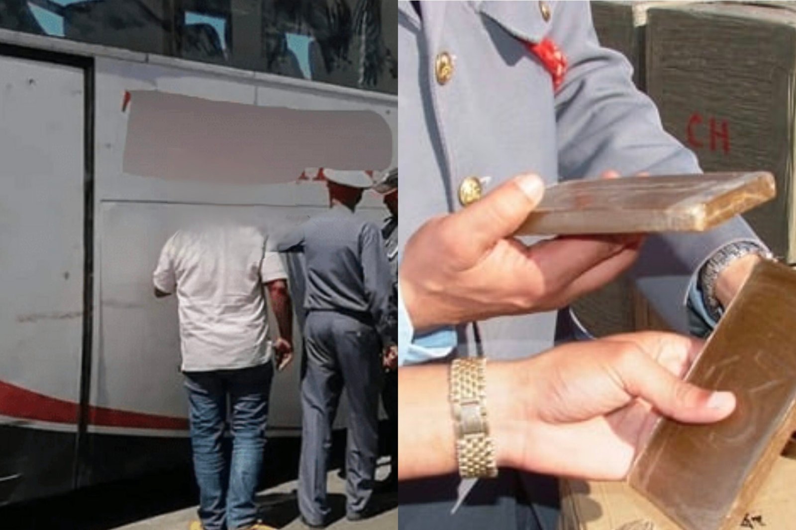 درك ايت عميرة يضبط كمية من المخدرات على متن حافلة لنقل الركاب